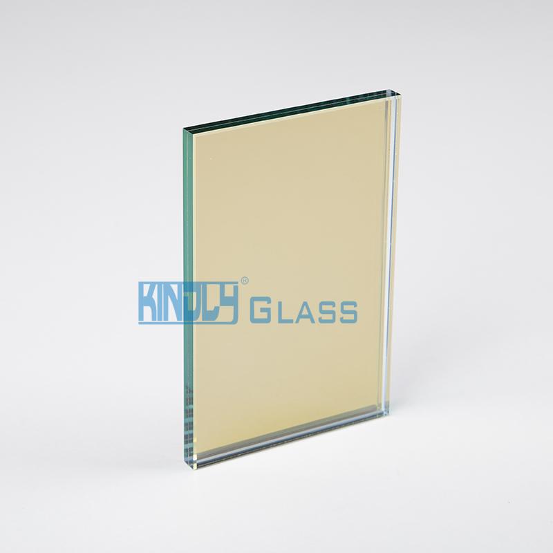 Gold LowE Coated off Line 2# Clear Laminated Glass